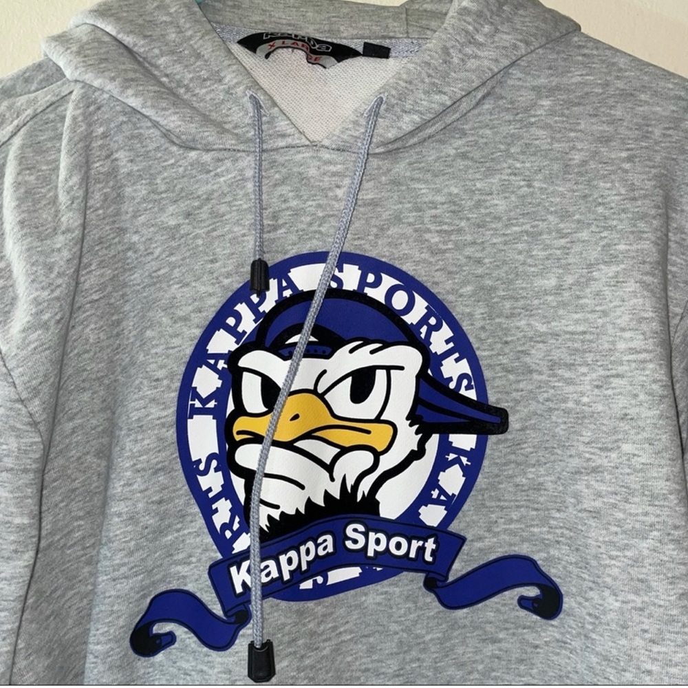 Kappa Sports Hoodie Big Logo Duck/Eagle Grey